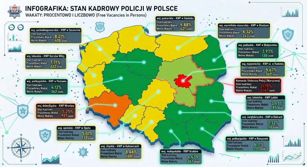 Stan kadrowy Policji w Polsce