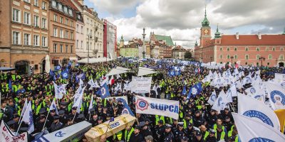 Protest policji 2018