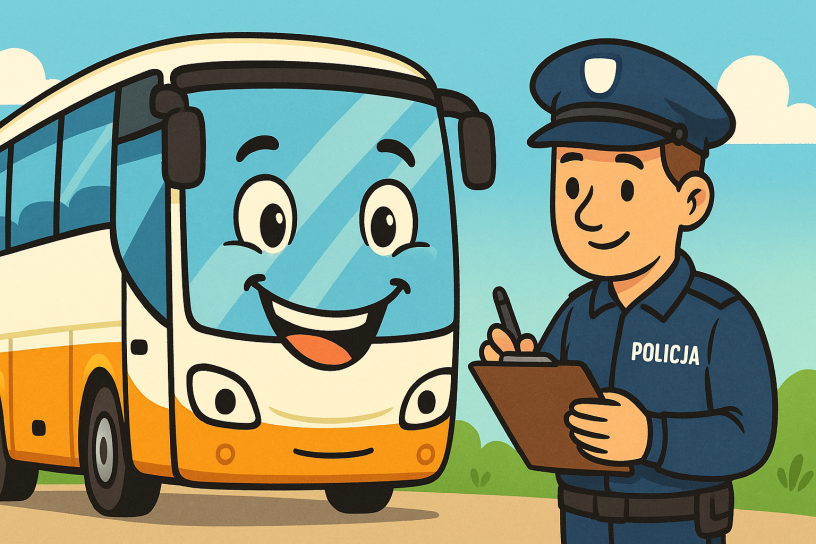 kontrola autokaru przed wycieczką