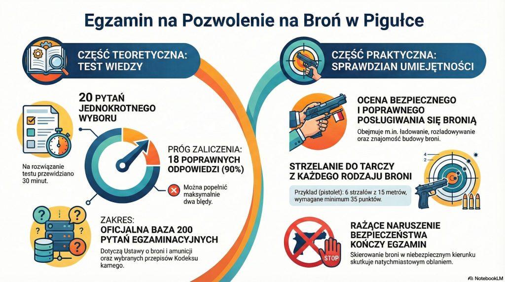 egzamin na pozwolenie na broń w pigułce